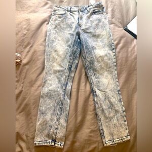 Acid wash HIGH RISE Jeans